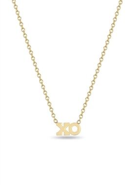 Zoe Chicco Gold XO Pendant Necklace